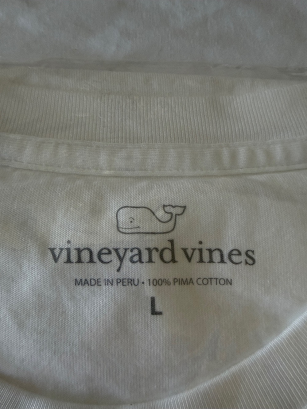 Vineyard Vines White Surf Tee T-Shirt with Navy Logo - Picture 4 of 5